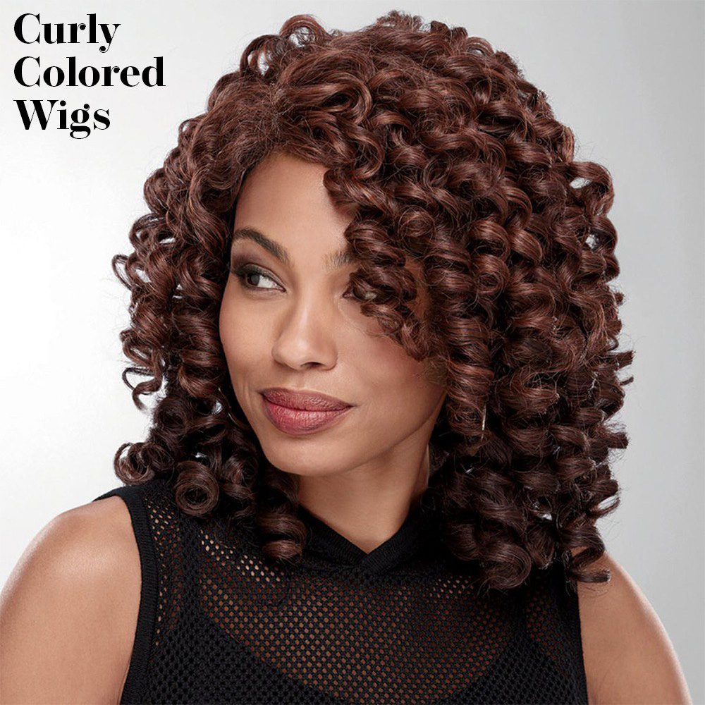 curly colored wigs