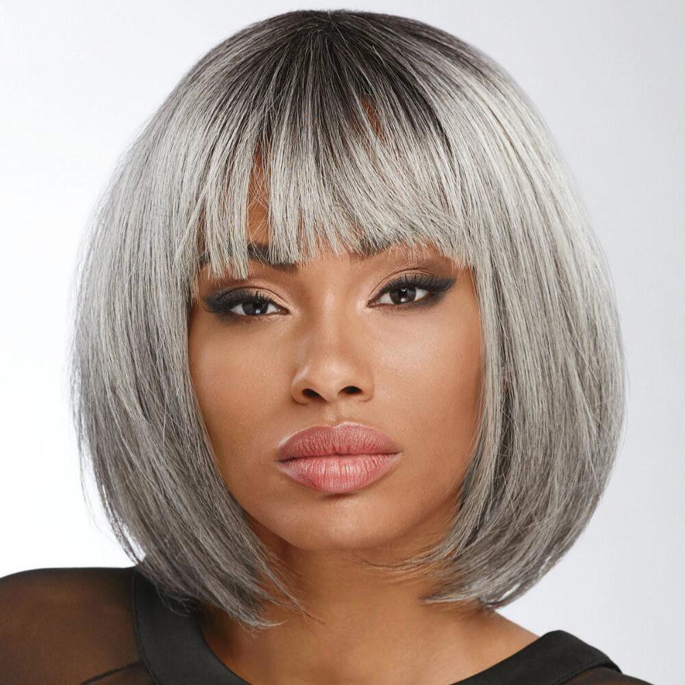 short gray wigs for black women